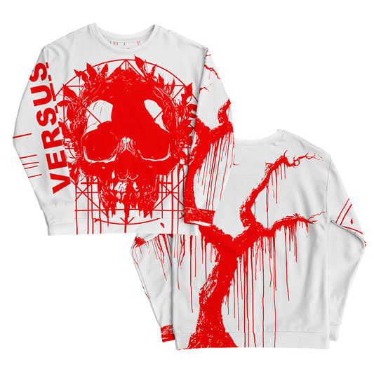 TOTENKOPF - All Over Pullover Weiß